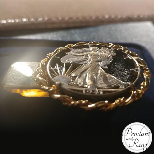 mens jewelry silver dollar money clip